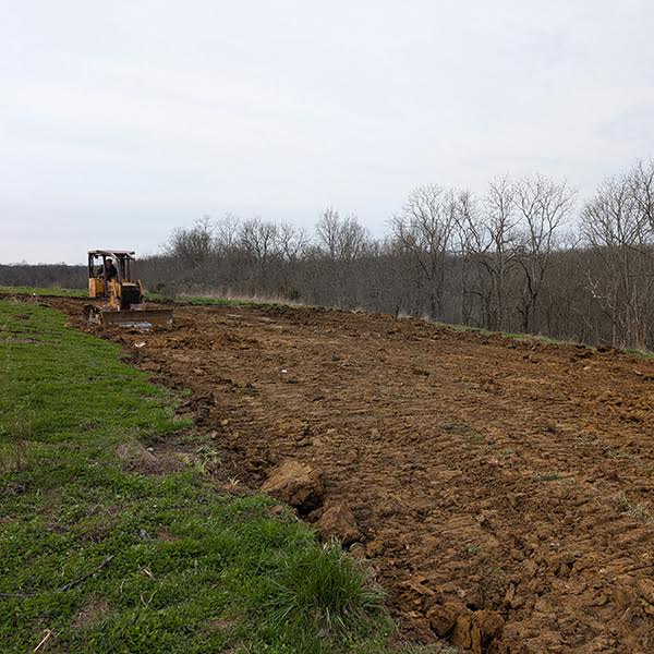 Excated level pad for house.